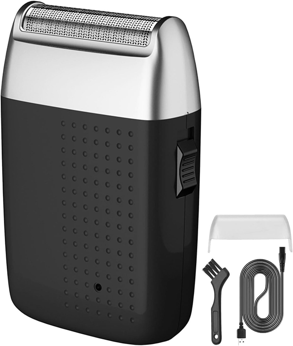 Foil Razor Reciprocating Portable Shaver, 100-240V Electric Beard Trimmer, USB Rechargeable Grooming Tool for Face, Neck, Travel,