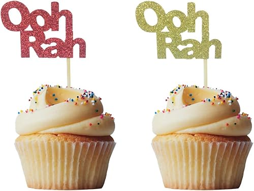 Miniatura 9 de 24 piezas de emblema para cupcakes para fiestas de jubilación, fiestas temáticas, bodas, fiestas de cumpleaños, decoraciones