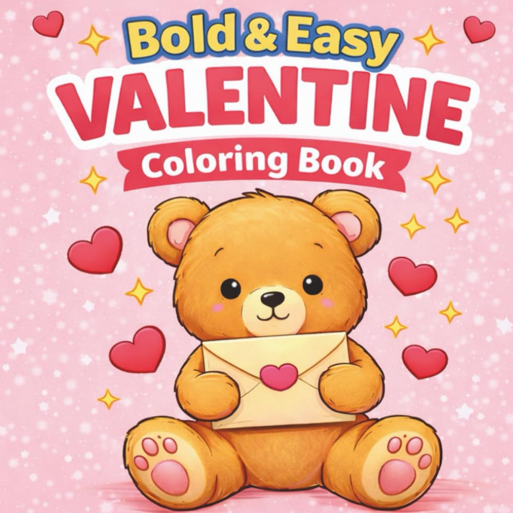 Bold & Easy Valentine Coloring Book