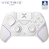 PDP Victrix Pro BFG Wireless Gaming Controller for Playstation 5 / PS5, PS4, PC, Modular Esports Gamepad, Remappable Buttons, Customizable Triggers/Paddles/D-Pad/Fightpad, PC App, White (Renewed)