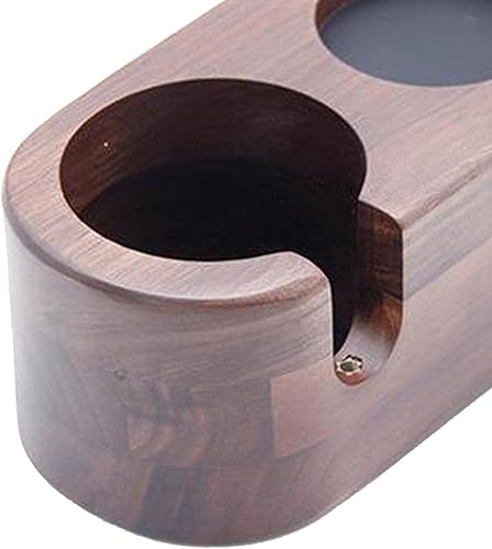 Miniatura 3 de homozy Soporte para filtro de café, soporte de madera para expreso, 2 agujeros, 2.283 in