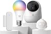 Xenon Smart Akıllı Ev Güvenlik Kamerası RGB Ampul Wi-Fi Hareket Sensörü ve KapıPencere Sensörü 4lü Ev Seti