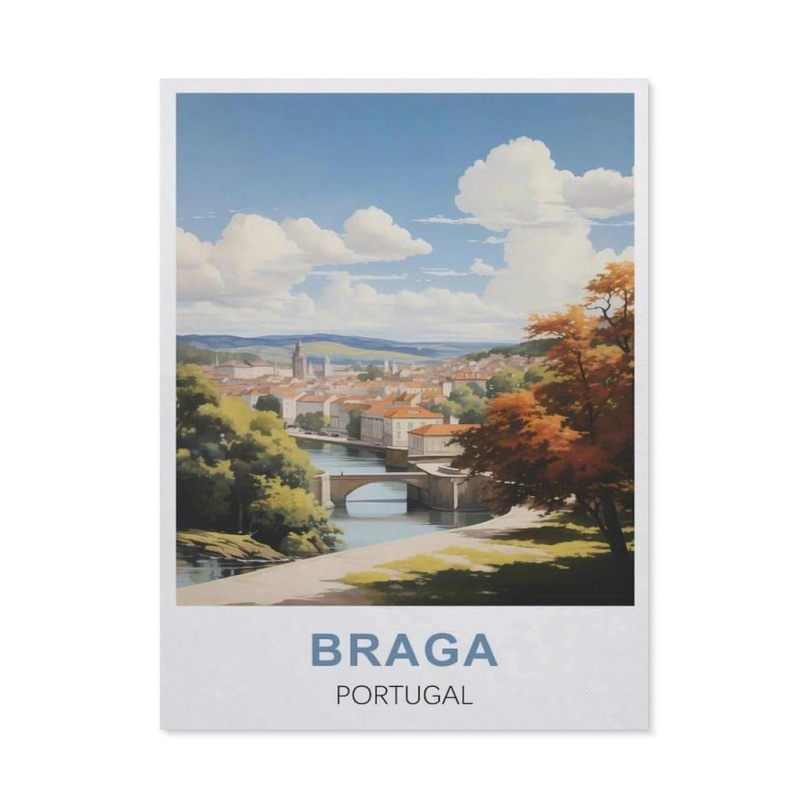 YYHMKBYY，1000 Piece Jigsaw Puzzle for Adults，Braga Portugal，Paper Puzzle - for Adults Teens Educational Toys Gifts（38x26cm）-T3