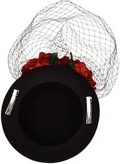 Totority Chapéu Vermelho Mini Grampo De Cabelo Grampo De Cabelo Vermelho Grampo De Cabelo Chapéu Mini Chapéu Grampo De Cabelo Mini Chapéu Prendedor Grampo De Cabelo Grampo De Cabelo Rosas