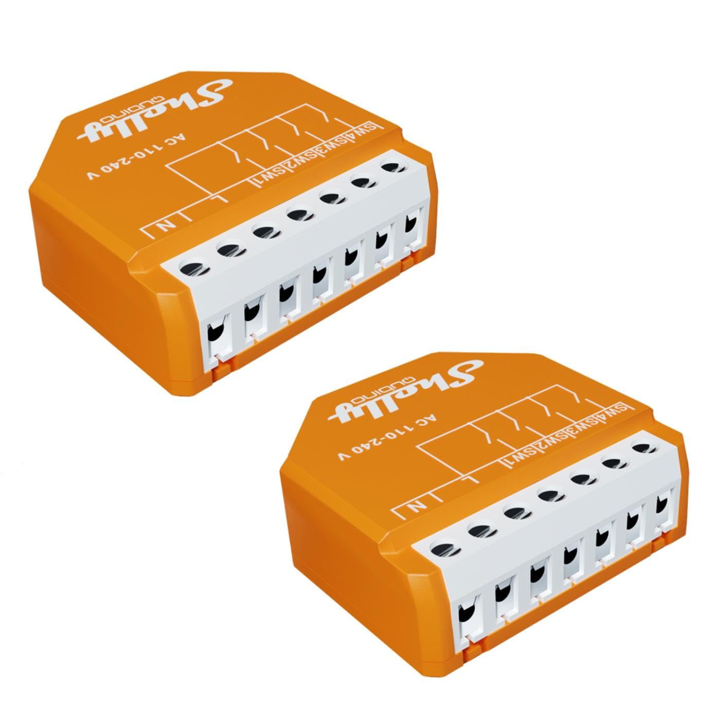 Shelly Qubino Wave i4 | Pack of two | Z-Wave 800 Collection 4 Digital Enter Management for Superior Motion Management Low Energy Consumption | Residence Automation | Repeater Prolonged Mains ​