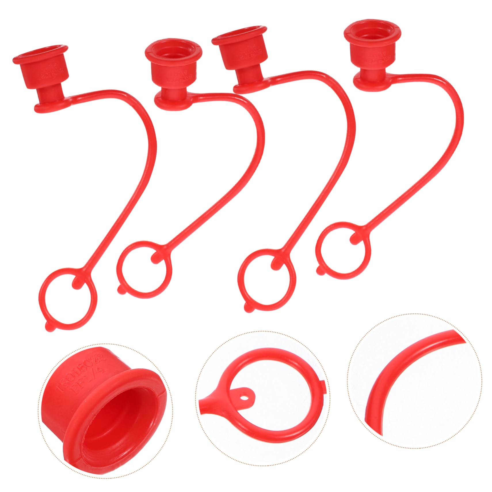 SOLUSTRE 16stücke Hydraulische Schnellkupplungsstaubkappen Hochtemperaturbeständig Rg-material Einsetzbar Schutz Für Hydraulische Verbindungen Für Außenbereich