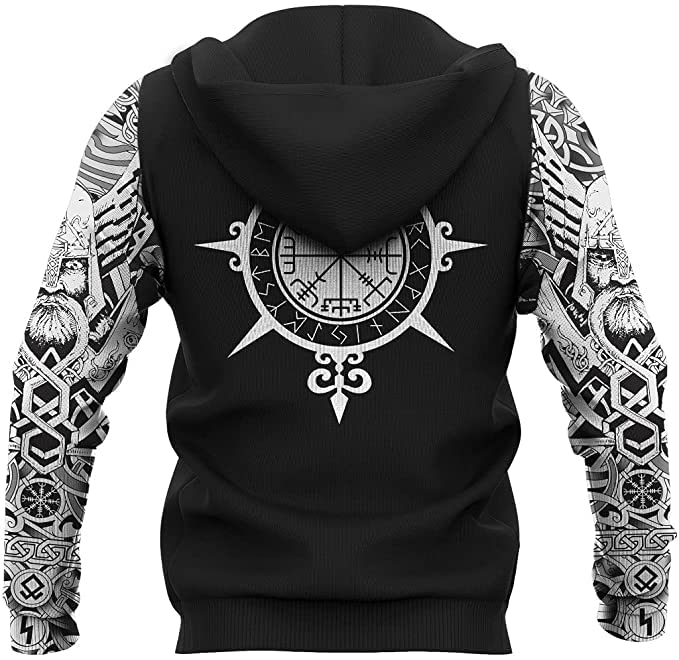 Viking Odin Ravens Hoodie for Men and Women Outdoor Sweatshirt suitable Spring and Autumn hoodie3