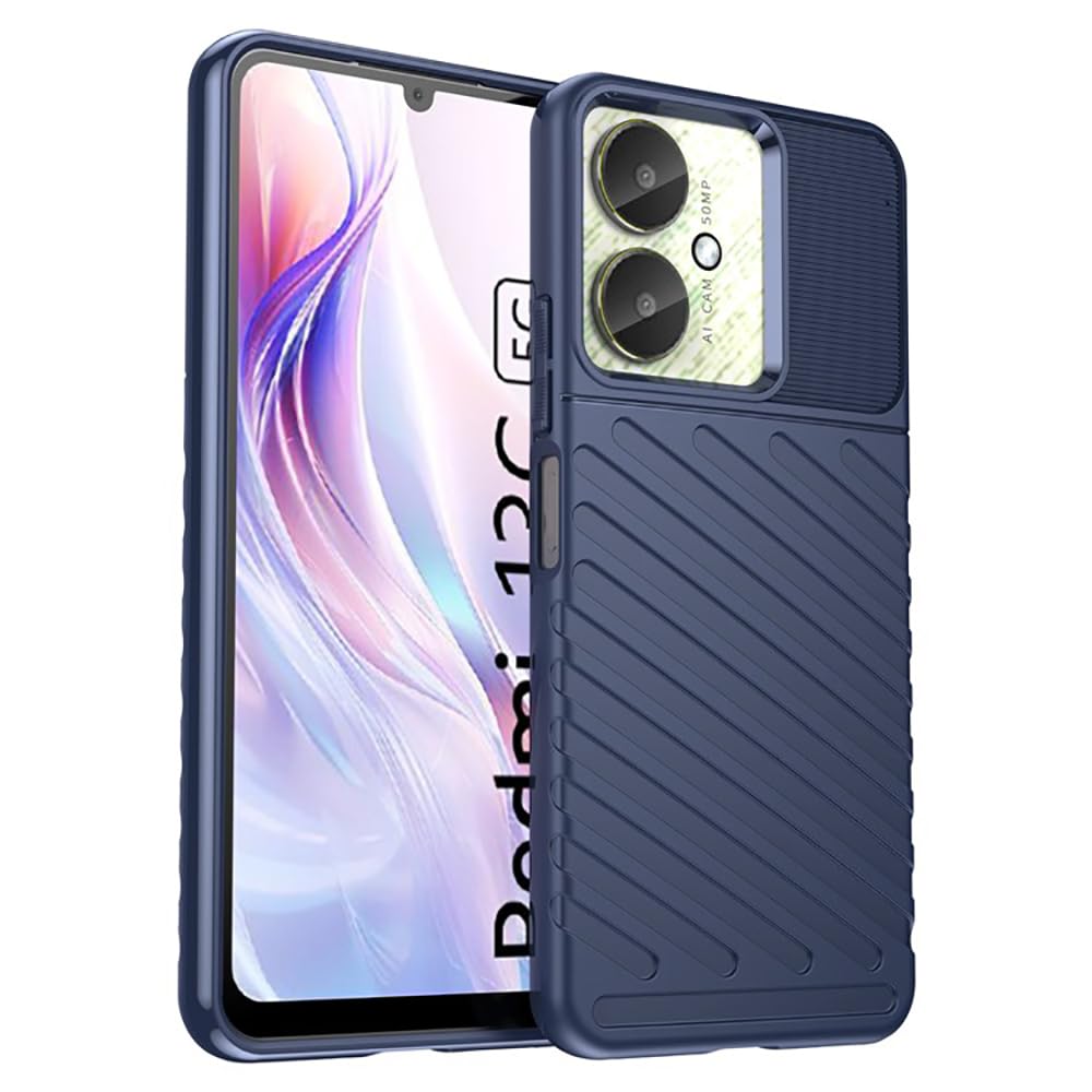 amazon basics Shockproof Mobile Cover for Mi Redmi 13C 5G / Poco M6 5G (360 Degree Protection | Protective Design | Anti-Scratch Tough Slim TPU Case), Blue (B0D1MHJ17M) Amazon Price History, Amazon Price Tracker