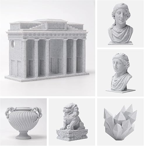 Miniatura 6 de eSUN Filamento PLA de mármol de 0.069 in, carrete de 2.2 lbs, filamento de impresión 3D para impresoras 3D, color mármol