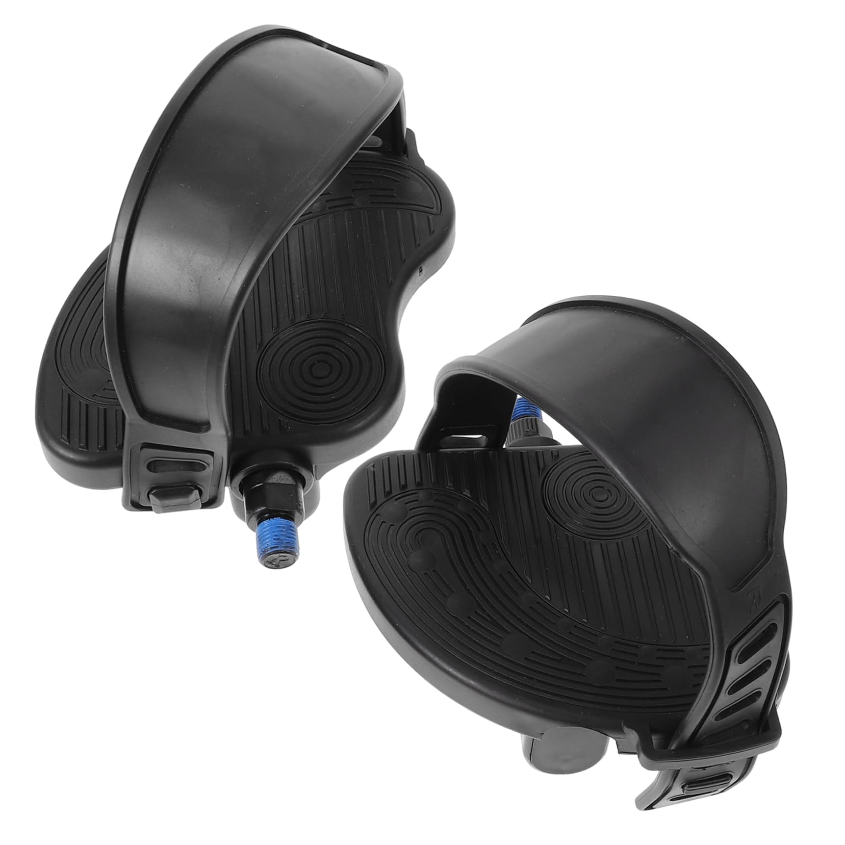 Abaodam 2 Ensembles Pédales Plates pour VTT Pédales Antidérapantes avec Sangles de Vélo Appartement Accessoires pour Vélo de Route
