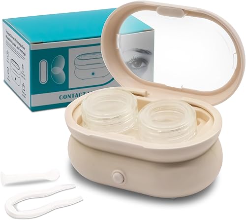 Limpiador de lentes de contacto, limpiador ultrasónico portátil para lentes de contacto, máquina de limpieza de lentes de contacto, lente suave de