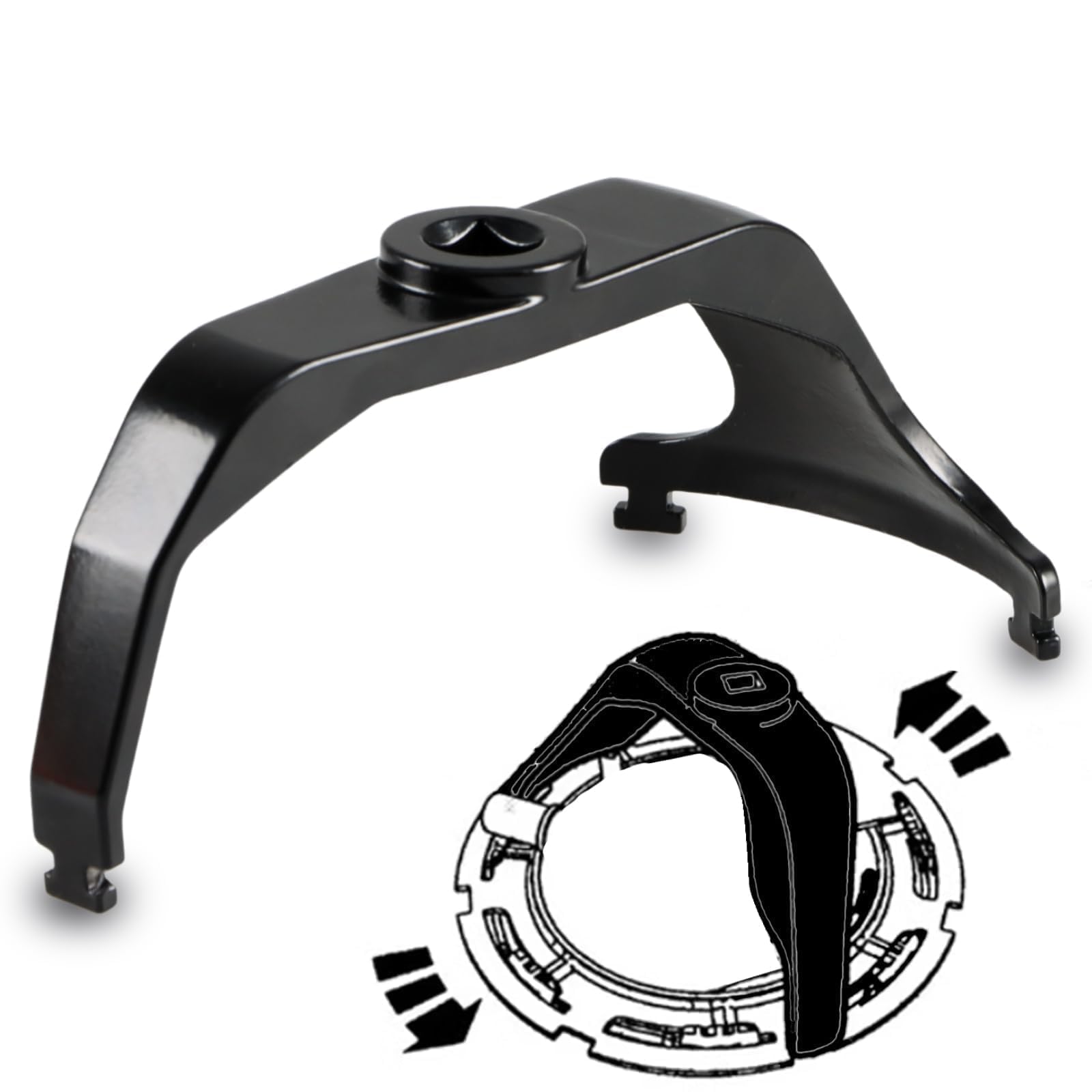 1/2’’ Drive Fuel Tank Lock Ring Tool Fuel Pump Senders Removal Install Tool Impact Wrench Compatible with GMC Chryler Dodge Ford Jeep Wrangler Nissan Buick Cadillac Hyundai Santa Fe