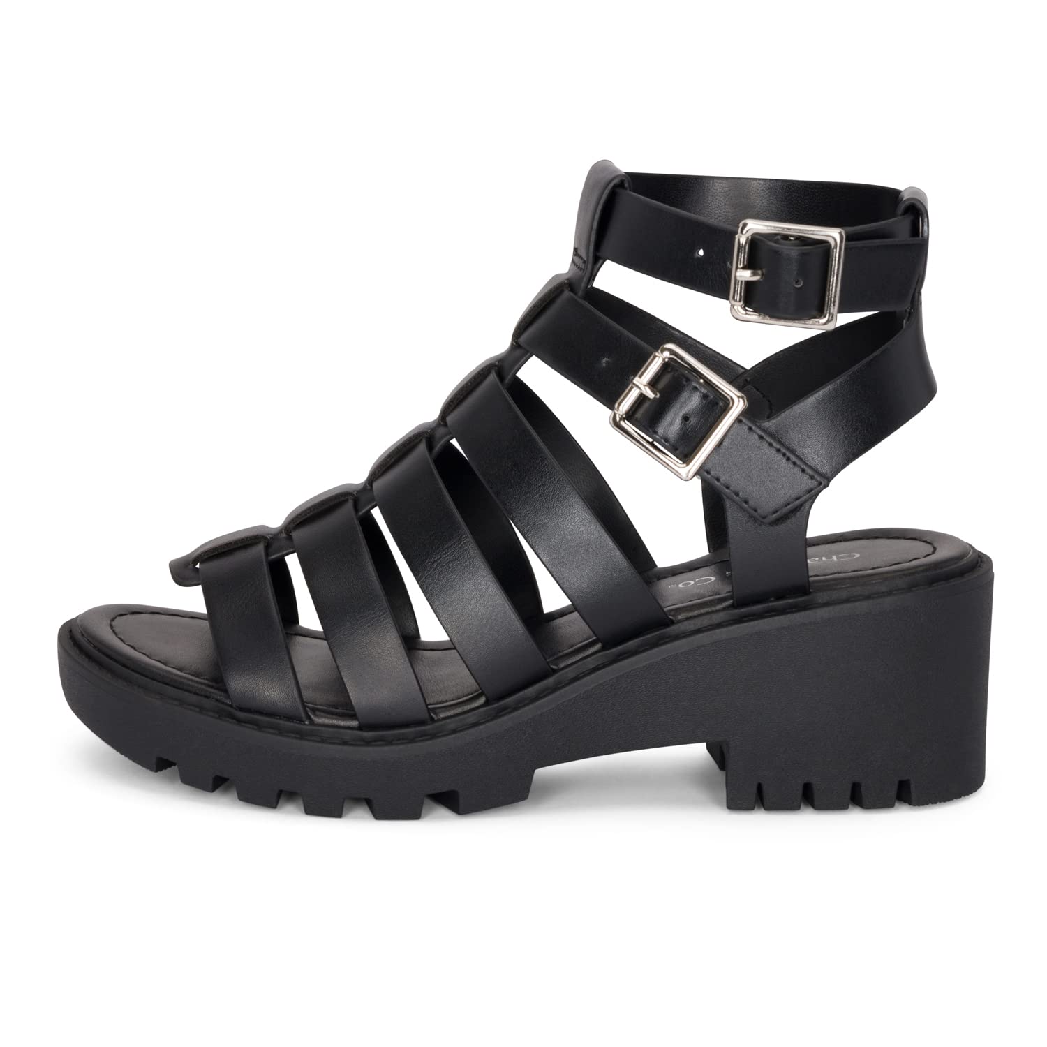 Chariot & Co Fib Women's Platform Sandals – Chunky Heel Gladiator Sandals with Buckles – Summer Style with 2” Heel