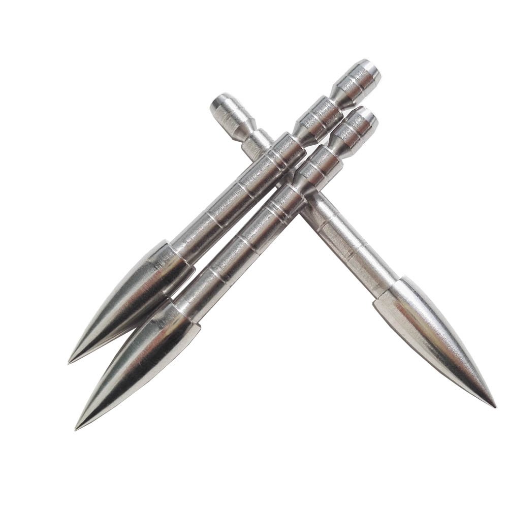 Pointe de flèche Tir à l'arc Broadhead Acier Inoxydable 12pcs ID 4.2mm