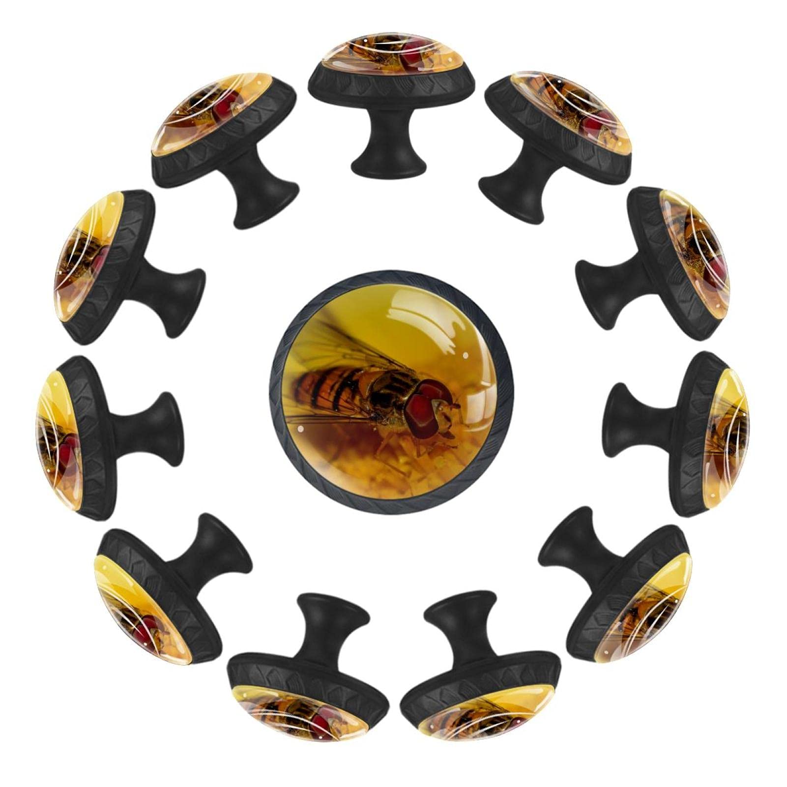 Boutons de tiroir ronds pour crèche et chambre d'enfant - Lot de 12 Eristalinus