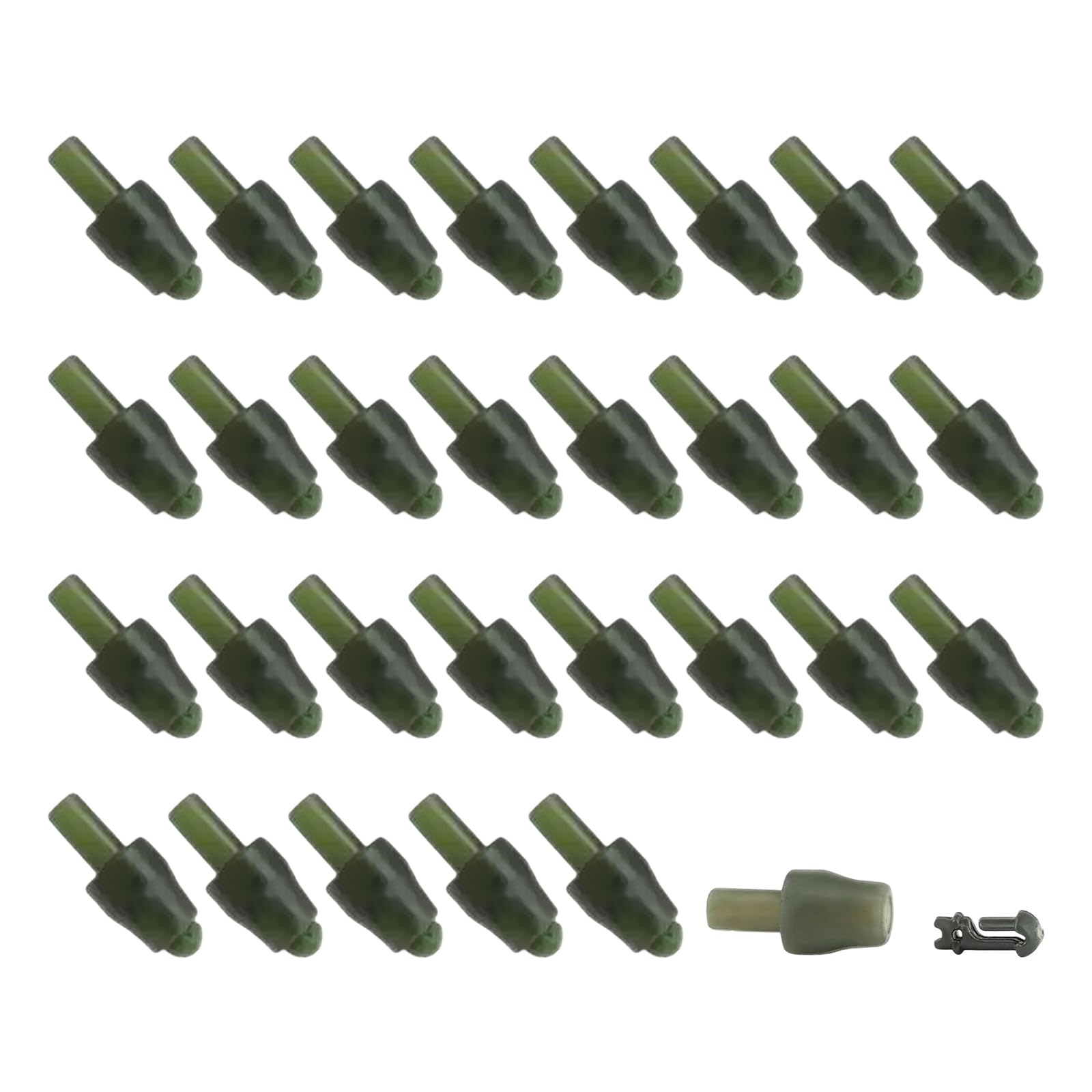 PureSphere 30Pcs Quick Change Method Feeder Connectors with 2 Knot Tying Tools, PVC Quick Change Beads Fishing Accessories for Stillwater River Feeder Bomb Fishing (Blue)