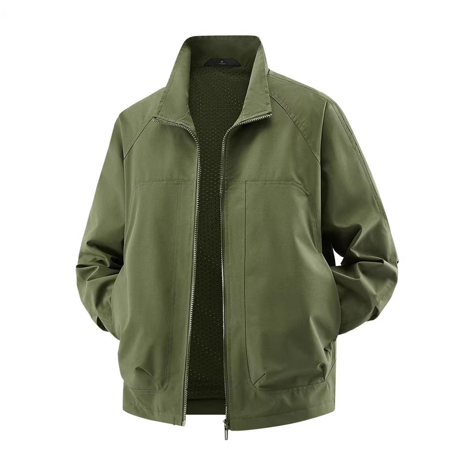 Giacca bomber da uomo, leggera, sottile, traspirante, taglia M-5XL | Giacca per le mezze stagioni, senza cappuccio, giacca sportiva con cerniera, giacca autunnale, a maniche lunghe, da uomo