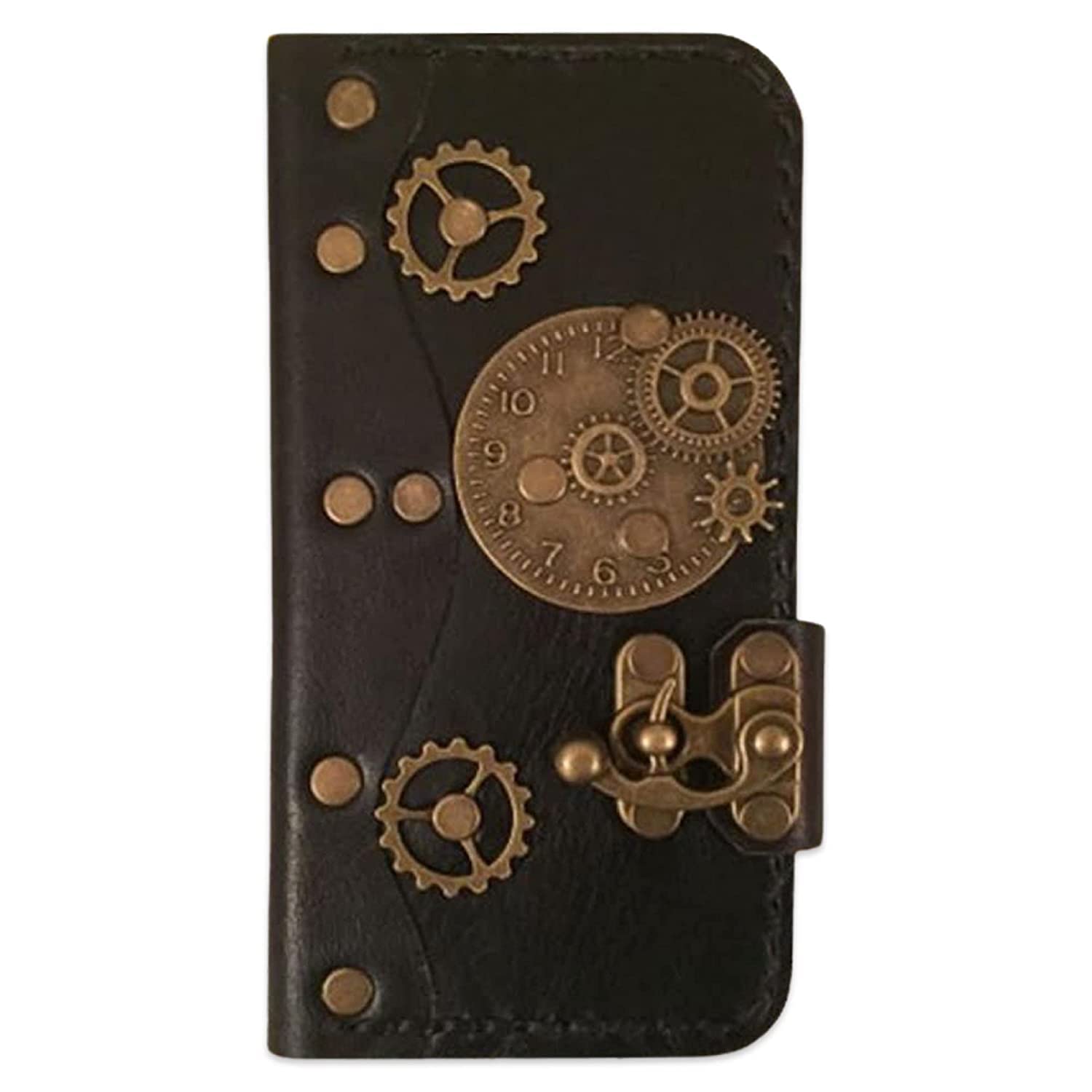 Papyrus Crafts - Handmade genuine leather case for iPhone, Steampunk leather wallet case for iPhone