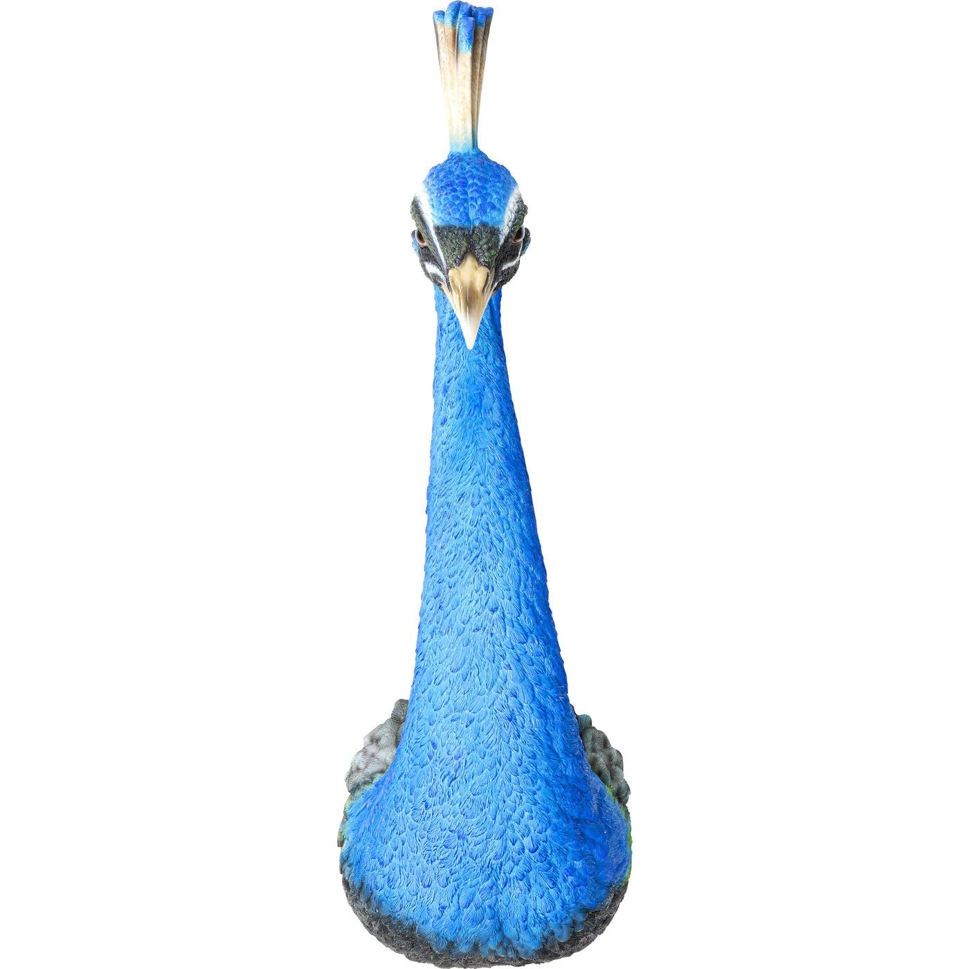 Kare Design Decoración mural Pavo real, azul claro, pavo real, decoración animal para la casa, estilo naturaleza, elegante, idea deco individuál 68x16cm (A/L)