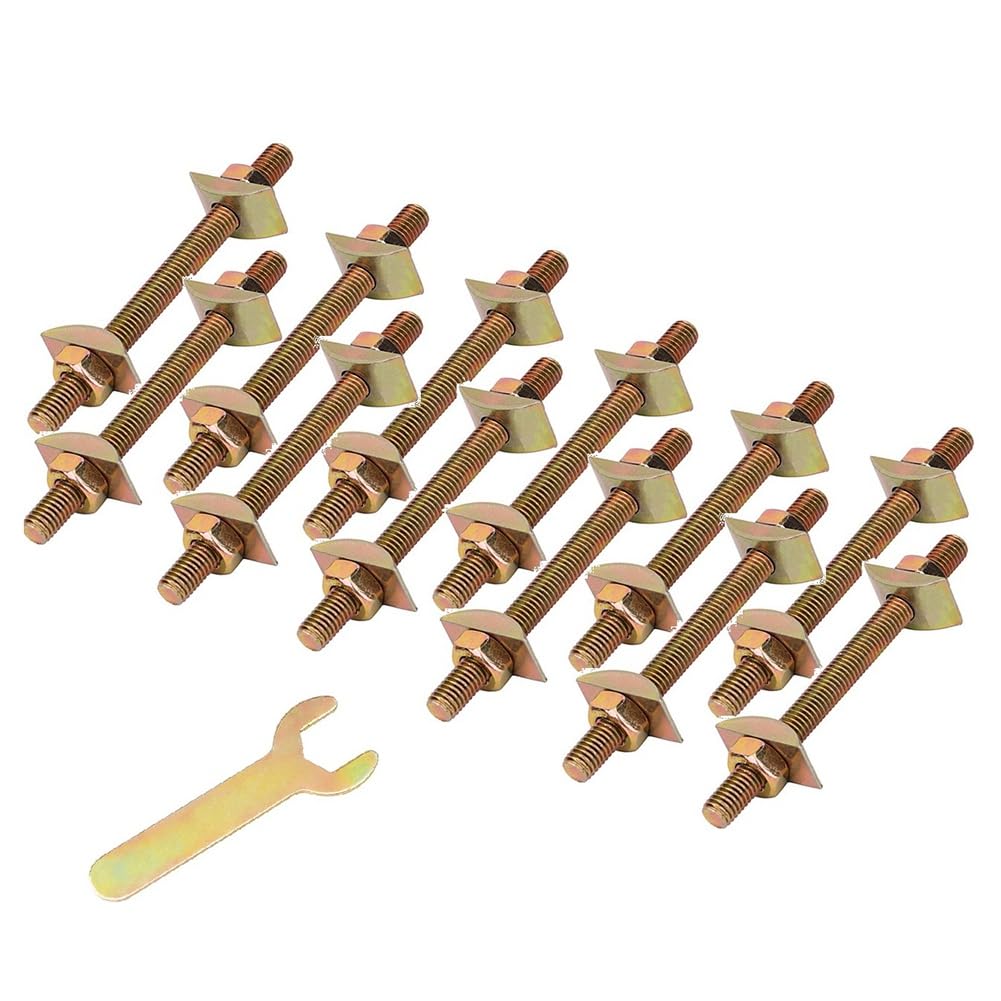 Ehwisbe 12Pcs Countertop Connector Bolts, M8x100mm Countertop Joint Fasteners, Furniture Fastening Connectors