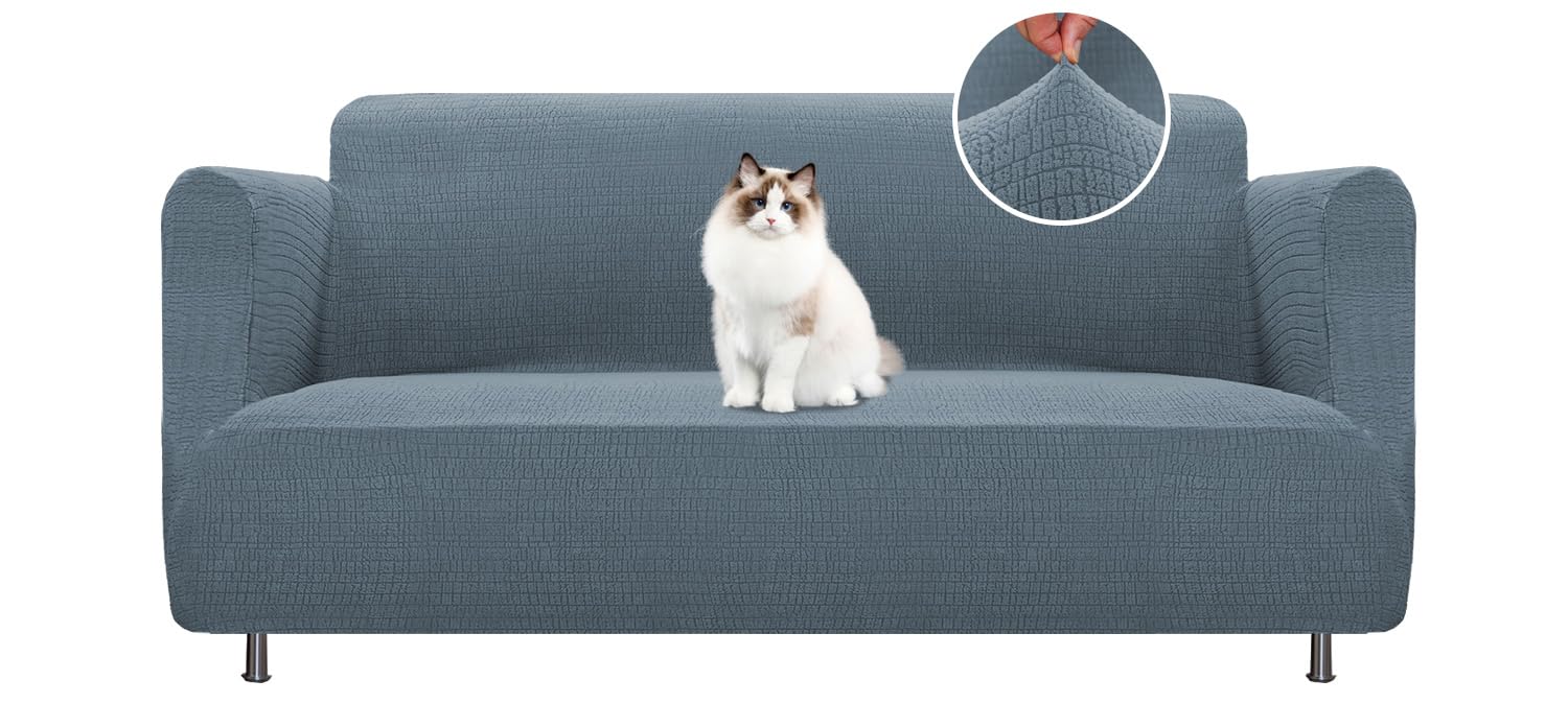 Bellahills Stone Blue High Stretch Sofa Cover 2 Seater Söderhamn Cover Pets Friendly Sofa Slipcovers For Living Room Couch Covers Washable Furniture Protectors (2 Seater, )