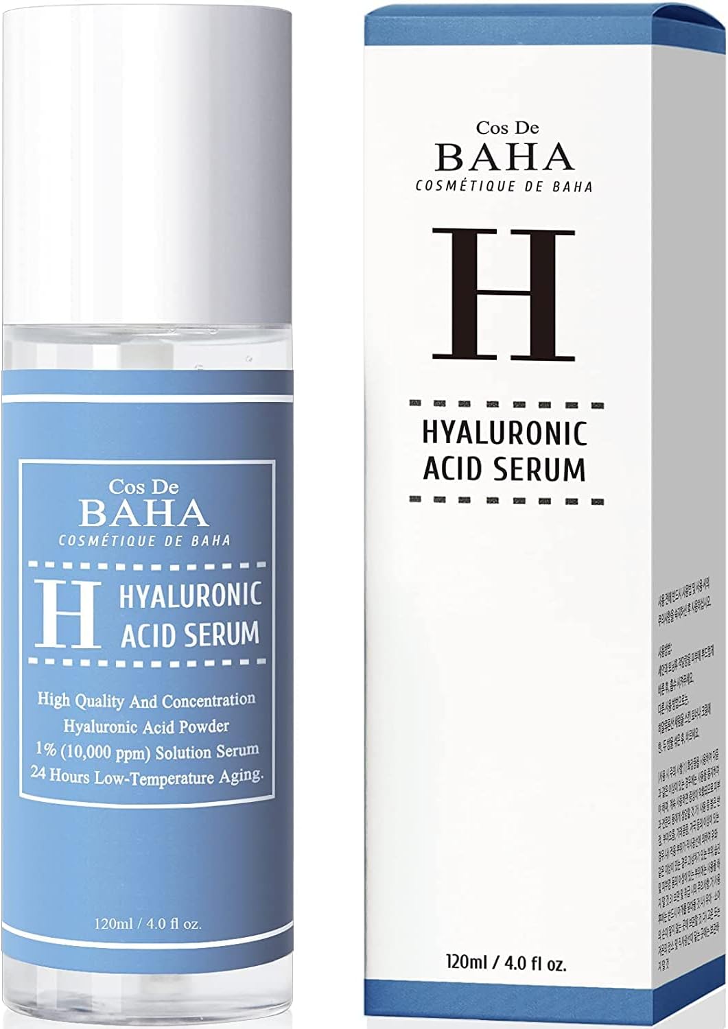 Pure Hyaluronic Acid Serum (120ml 4.0fl oz.) Facial Moisturizer for Cos De Baha Pure Hyaluronic Acid Serum (120ml 4.0fl oz.) Facial Moisturizer for Cos De Baha