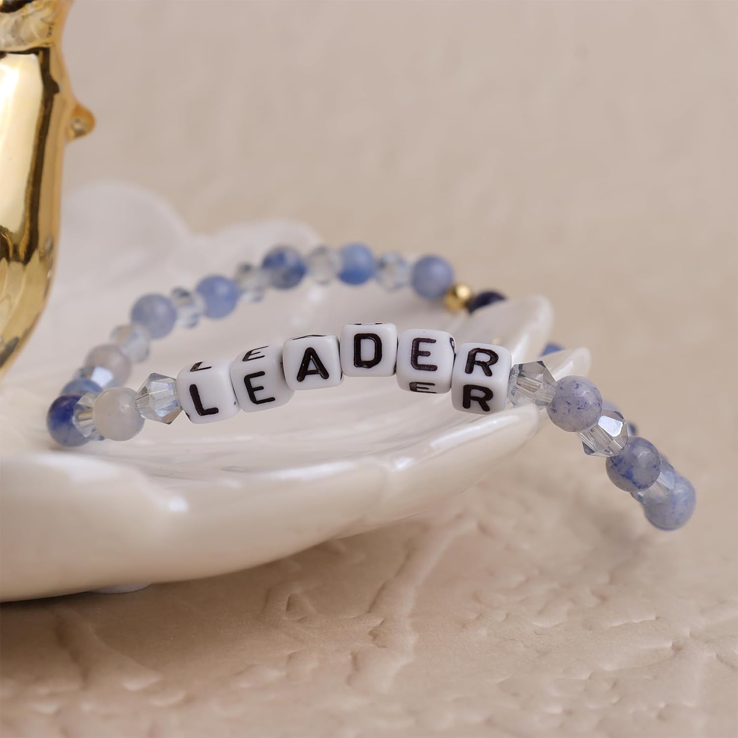 Inspirational Beaded Stretch Bracelets for Women, Stackable Stone Bead Ball Bracelet - Image 8