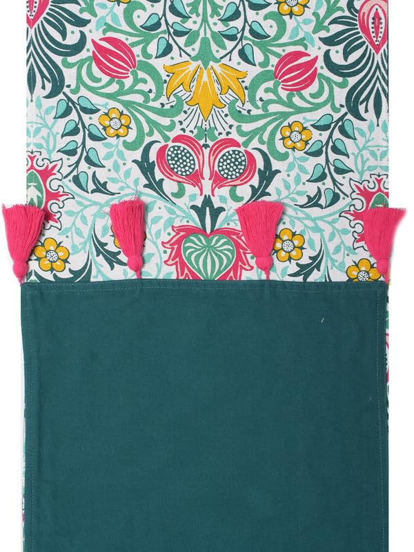 Image of Blanc 9 Isla Home & Kitchen Pure Cotton Printed 4 /6 Seater Table Runners|(33x182) cm