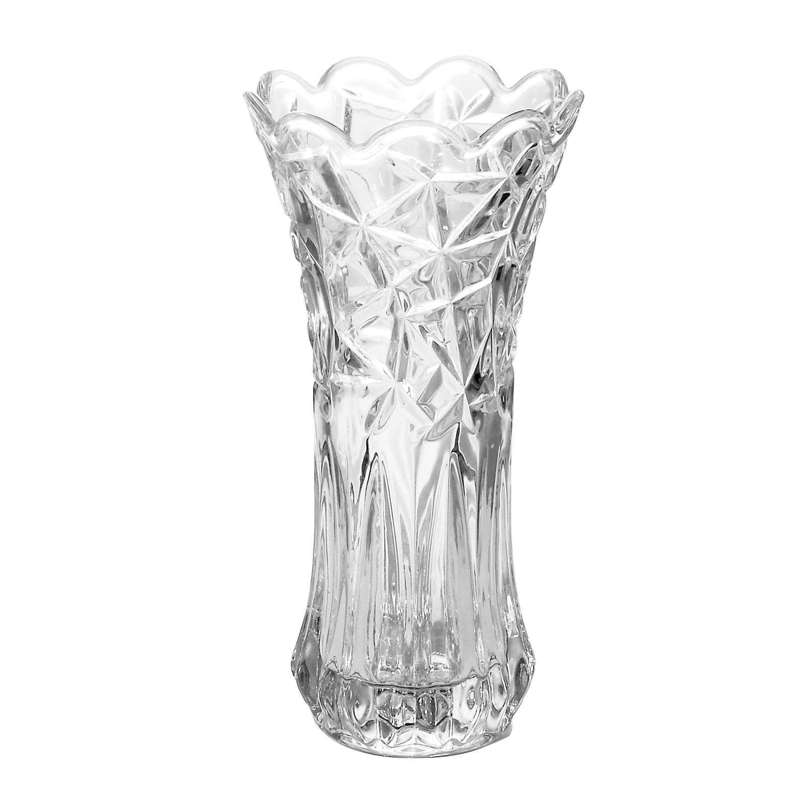LQOZYYUL Glass Flower Vase, 30cm / 12 Inch Tall Clear Glass Vase