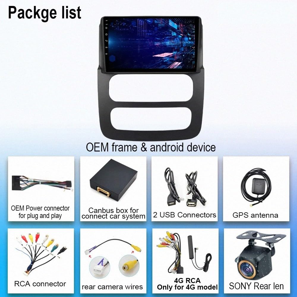 Bezprzewodowy, Przenośny Ekran Car Play dla Ford Transit Custom 2013-2018 Przenośna Kamera Tylna Z Ekranem Dotykowym Ips, Bluetooth/Sterowanie Głosowe/Mirror, 8 Rdzeń 4G+64G
