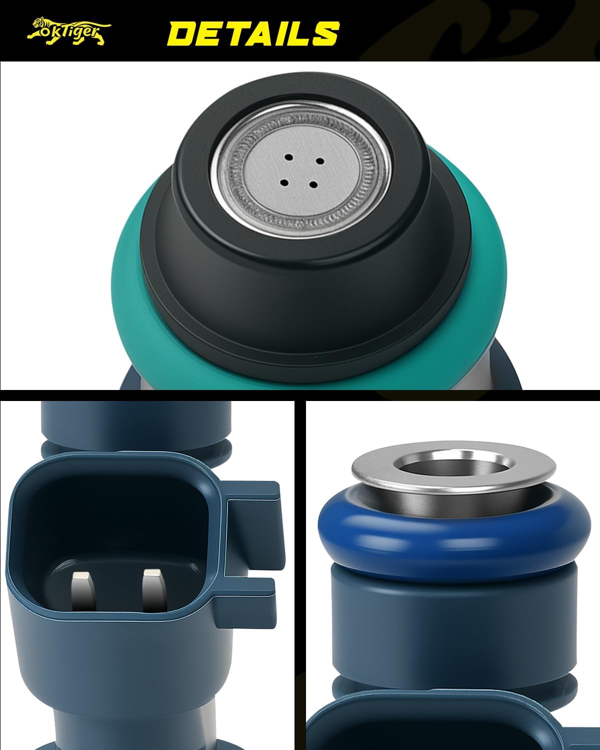 Oktiger Upgraded Fuel Injectors Fit for Chevrolet Silverado 1500/Suburban 1500/Tahoe 2007-2009, Express 1500 2008 2009, for GMC Sierra 1500 2007-2009, Yukon XL 1500 07-09, 5.3L, 8Pcs, Replace 12594512