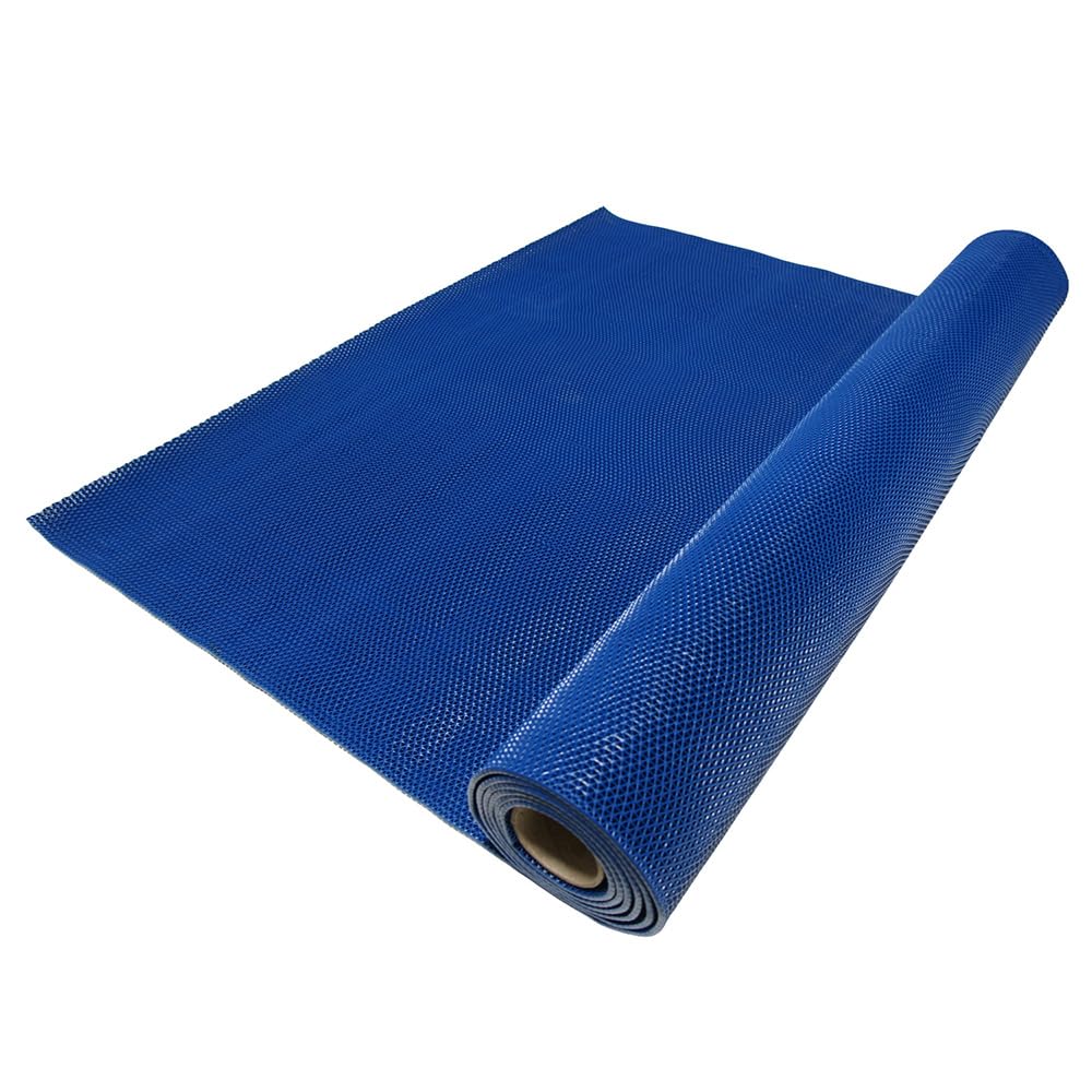 Rubber-Cal 03-W246-BL-05 S-Grip PVC Runner - 3/16” x 4' x 5' - Blue
