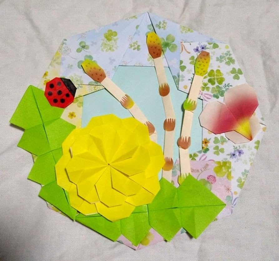 Amazon.co.jp: たんぽぽつくし春リース折り紙壁面飾り : ホビー