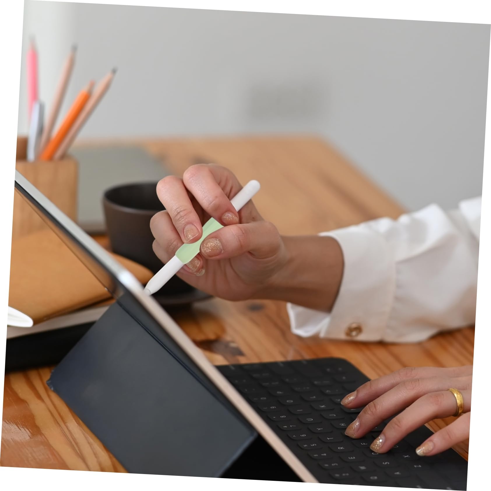 Gatuida 9pezzi Grip Protettivo Silicone Ergonomico Per Pencil Maniche Antiscivolo Freschi Facile Da Installare e Protezione Da Cadute e Graffi