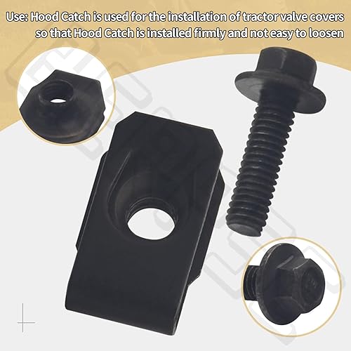 Miniatura 3 de AM123163 Kit de capó compatible con cortacésped JohnD-eere, compatible con modelos 4200 4300 4400 4500 4600 4700, incluye tuerca M84972, tornillos