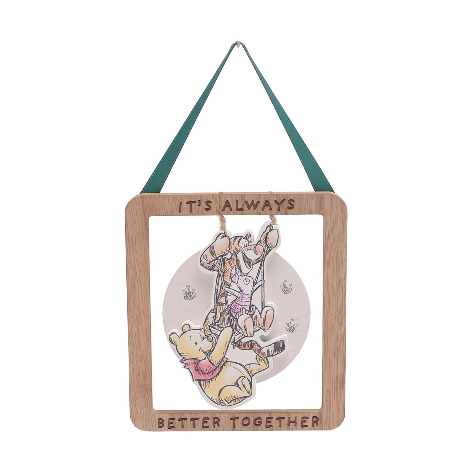 Disney Hanging Wooden Plaque - Winnie the Pooh/Always better Together 8477
