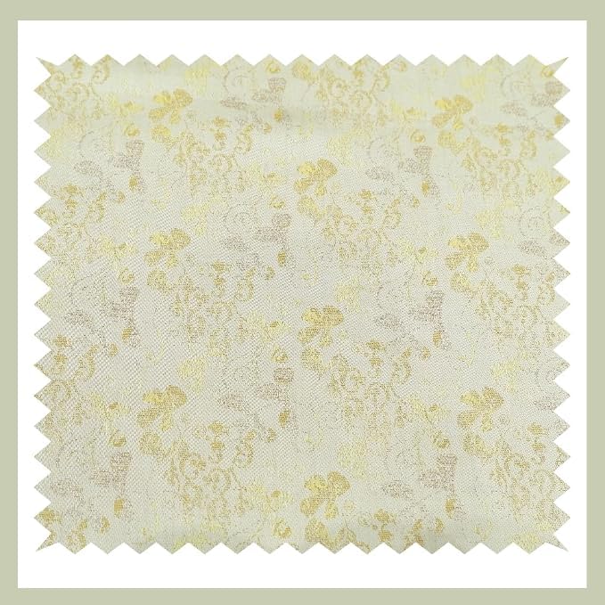 raymond Premium Giza Cotton Yellow Jacquard Fabric for Shirt/Kurta, Small-Large Size-picture-11