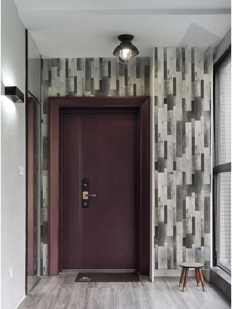 Mosaic Tile Self Adhensive Peel & Stick Self Adhensive Light Rustic Backsplash Wood Tile for Kitchen Peel and Stick Backsplash Matte Stick On Tiles (Color : B, Size : 24pcs)