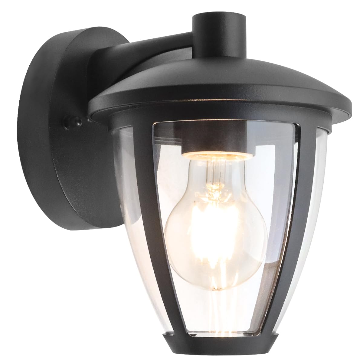 Long Life Lamp Company Black Downward Wall Light External Outside Garden Security Lights Outdoor Wall Lantern Ip44 Zlc381
