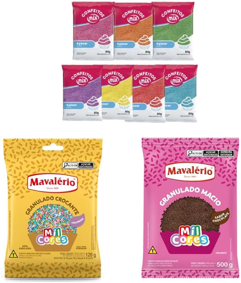Kit Docinhos E Algodão Doce Açúcar e Confeitos