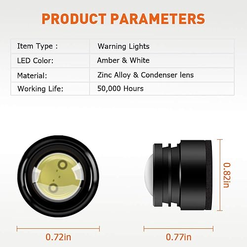 Miniatura 2 de Teguangmei Luces de advertencia estroboscópicas de emergencia 4 en 1 para automóvil, motocicleta, ojo de águila, accesorios DRL, control remoto