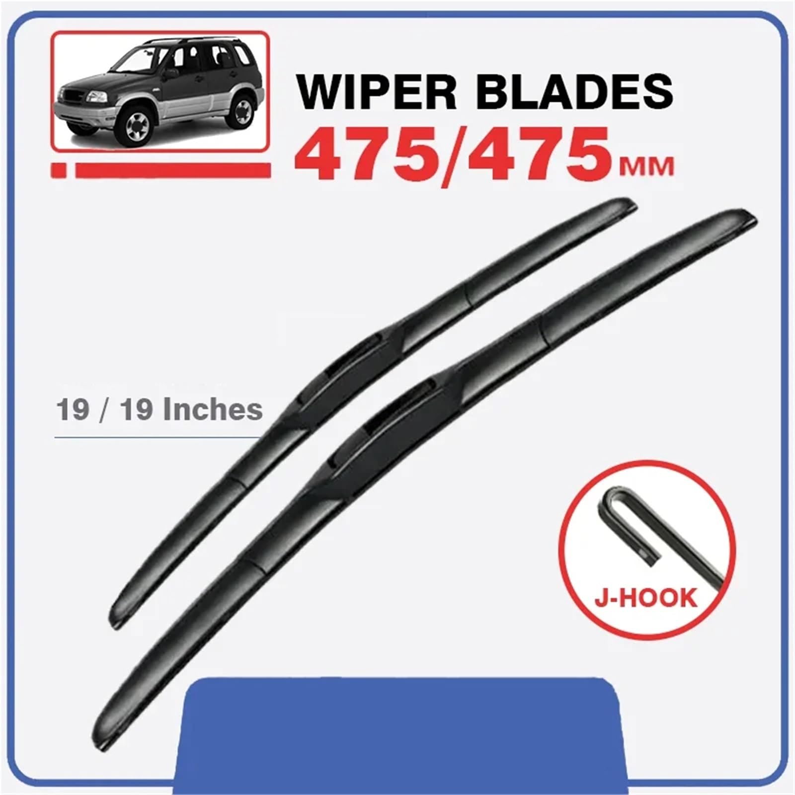 Limpiaparabrisas De Coche Compatible Con Suzuki Para Vitara Para FT Para GT Para Grand Para Vitara 1999-2005 Limpiaparabrisas Delanteros De Coche 19"+19"