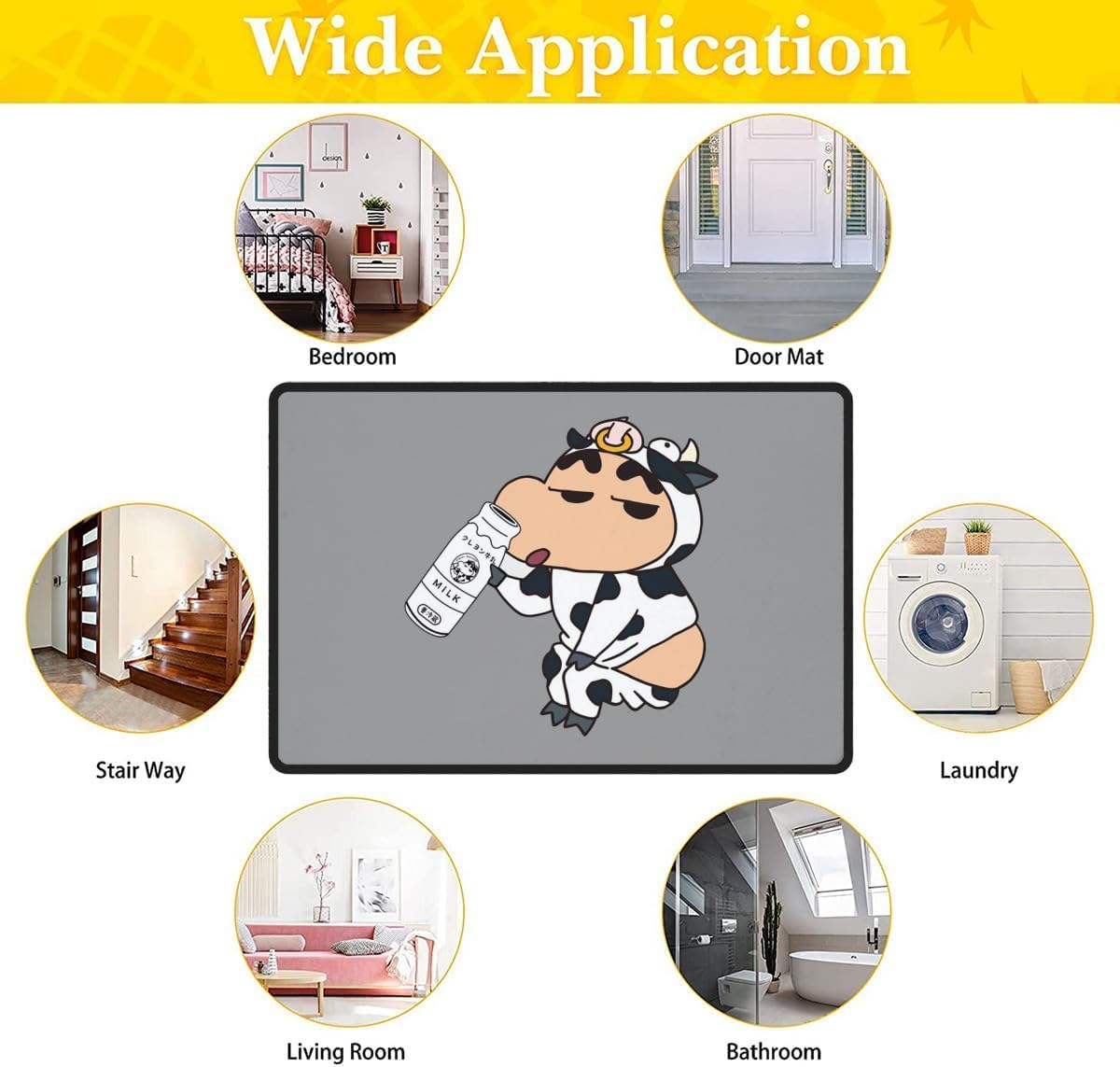 Amazon | クレヨンしんちゃん 玄関マット 屋外 室内 屋内 ドアマット