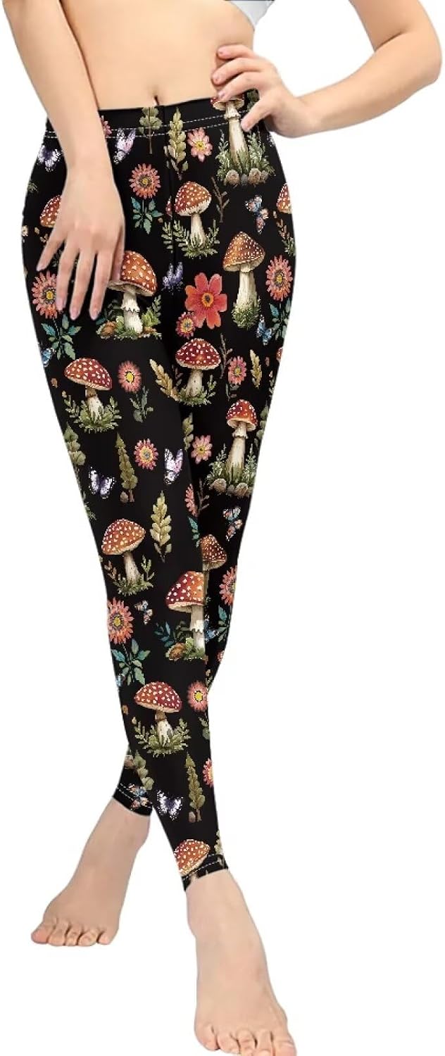 NDISTIN Women's High Waisted Yoga Pants Athletic Sports Running Leggings Full Length Tummy Control Printable image 4