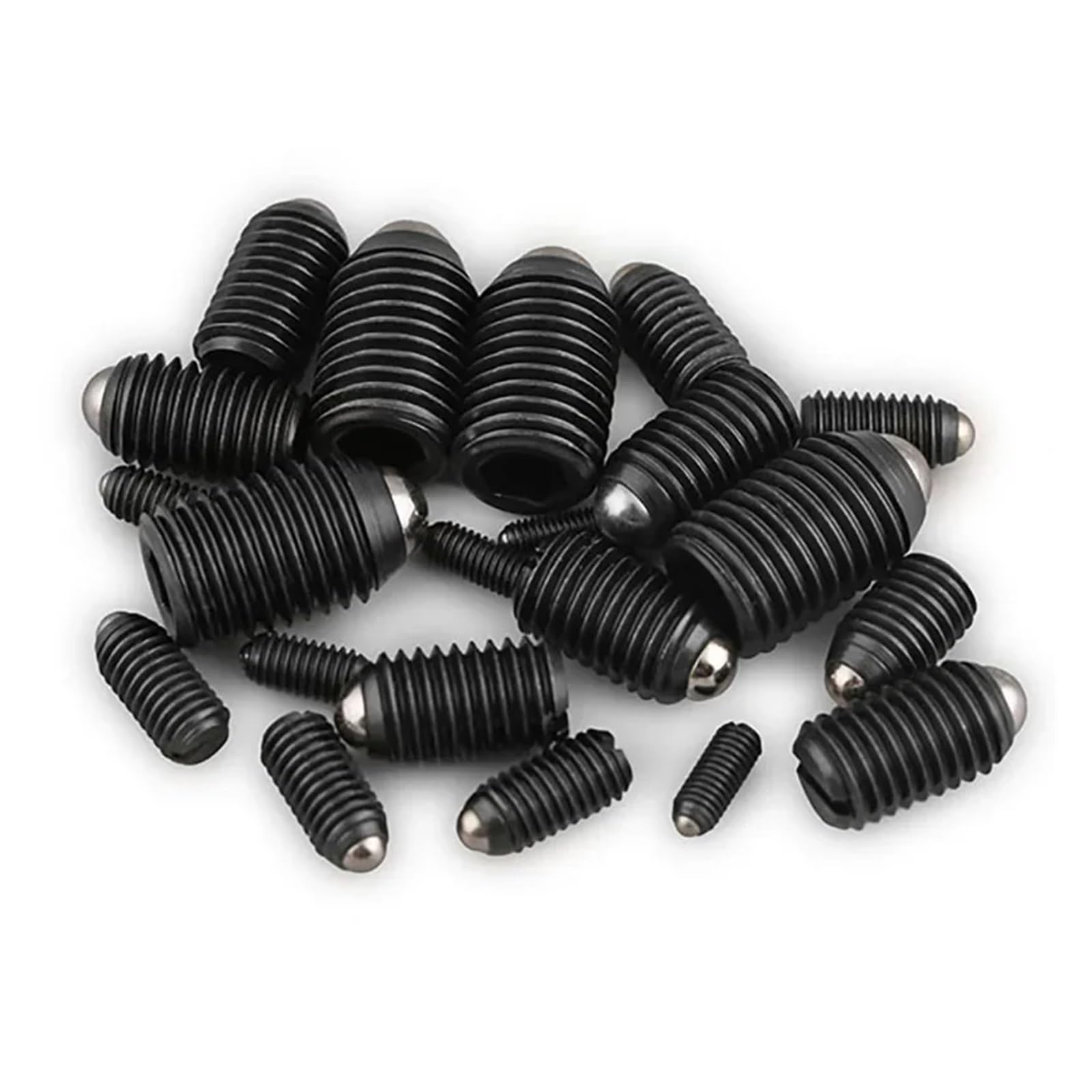 Pistone a sfera caricato a molla Perline di posizionamento a sfera Viti a testa piatta Bulloni a molla Classe 12.9 con intaglio M4 M5 M6 M8 M10 M12(30pcs,M4 x 10mm)