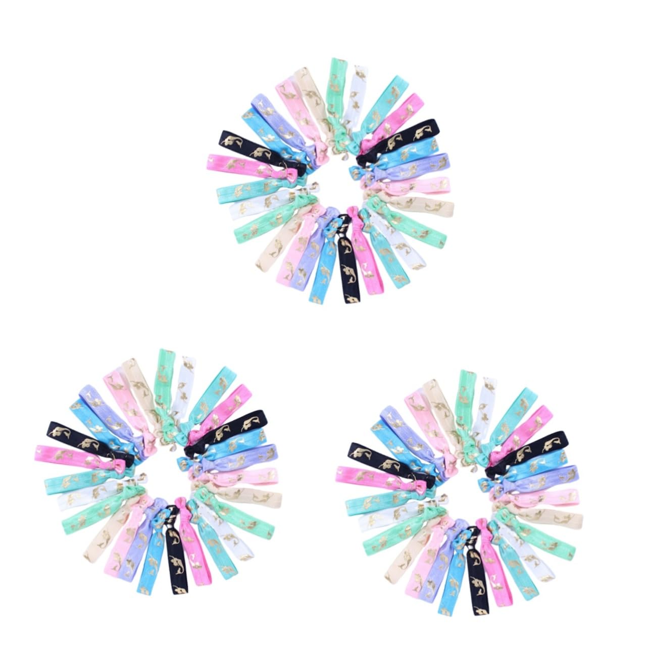 FRCOLOR 126stücke Haarbänder Elastische Haargummis Für Damen Und Mädchen Knotenförmige Ponytail Vielseitige Haaraccessoires Für Jeden Anlass Zufällige Farben