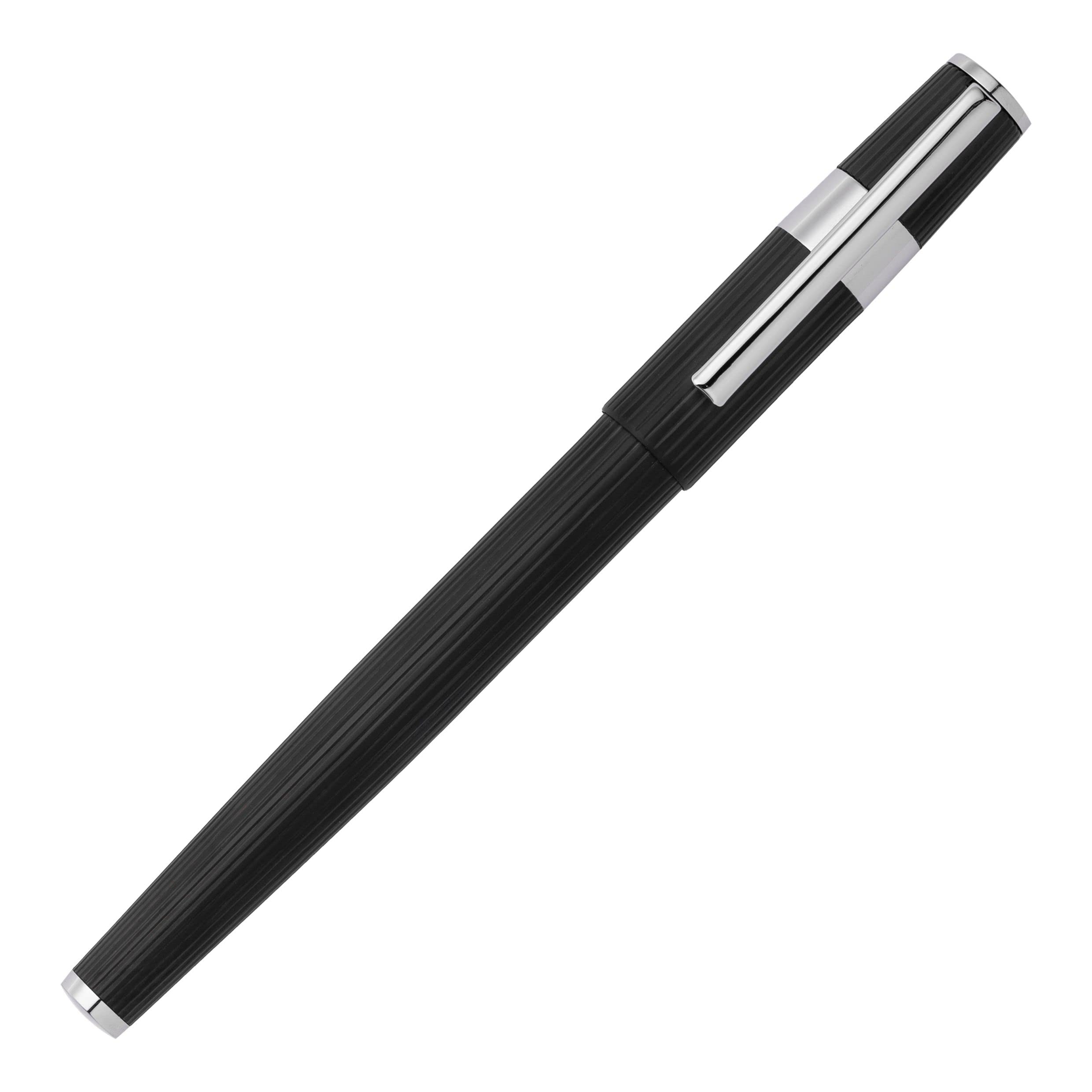 Hugo Boss Set Gear Pinstripe Black/Chrome Kugelschreiber & Füllfederhalter, in der Farbe Schwarz, HPBP285A
