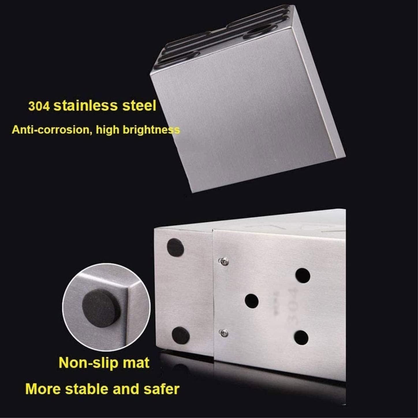 Knife Block Storage Stand Kitchen,Only Selling Cutter Holder,Stainless Steel Rack Supplies Seat Dish Shelf Tool