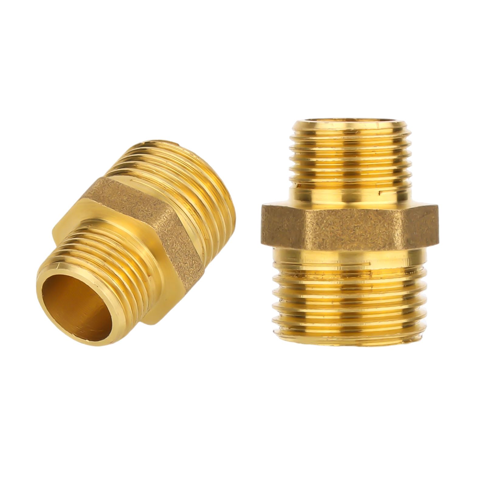ERGAOBOY 2 stuks messing buisfitting, reduceerbare zeskantnippel, 3/8 x 1/8 mannelijke BSP koppelingsconnector voor water/olie/gas ERGAOBOY 2 stuks messing buisfitting, reduceerbare zeskantnippel, 3/8 x 1/8 mannelijke BSP koppelingsconnector voor water/olie/gas