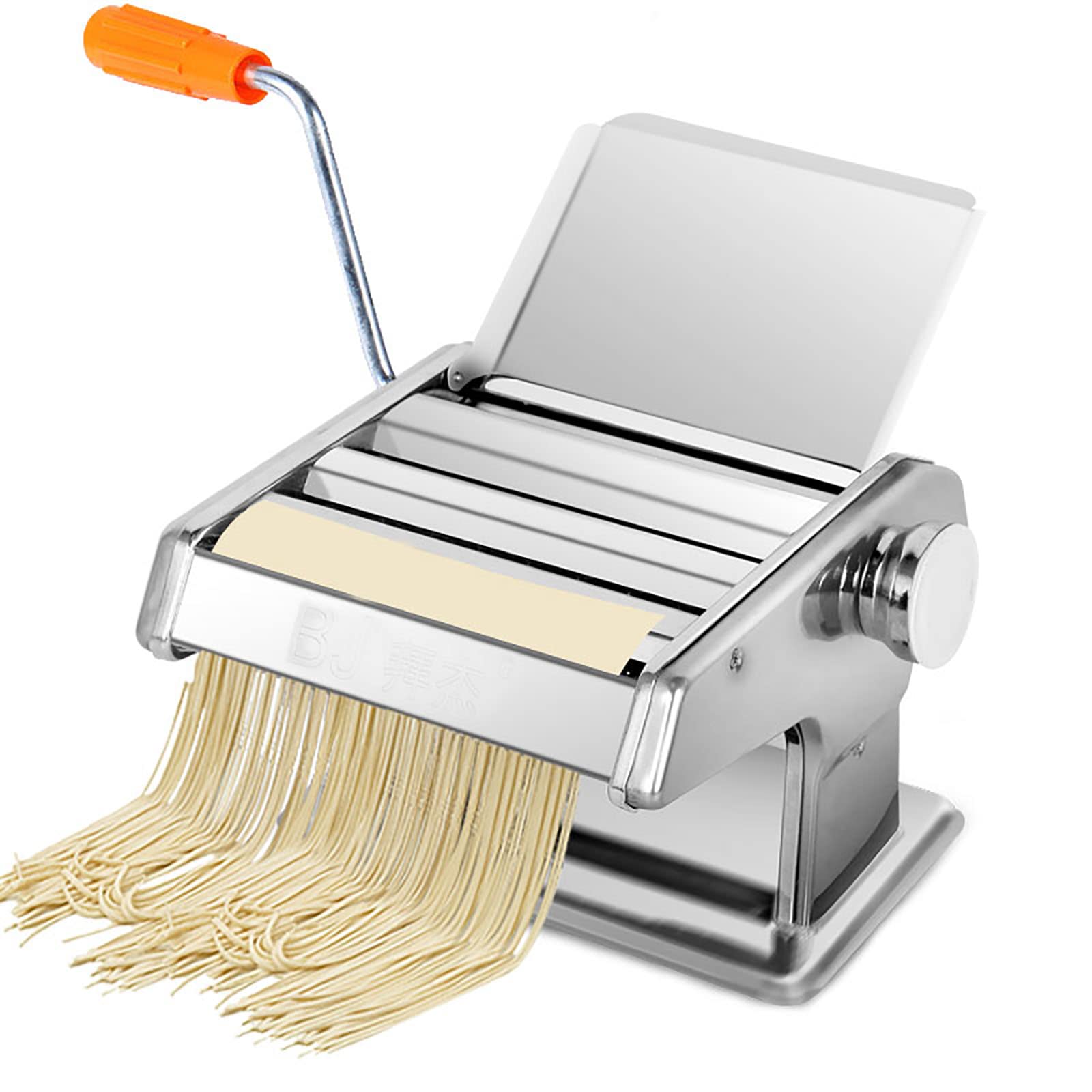Máquina para Hacer Pasta, 3 cortadores de Fideos de Acero Inoxidable con 6 ajustes de Espesor Ajustables para Hacer Fideos Frescos o Bolas de Masa hervida